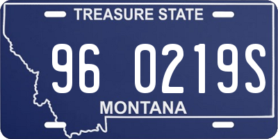 MT license plate 960219S