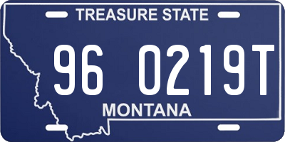 MT license plate 960219T