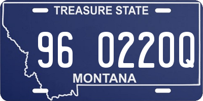MT license plate 960220Q