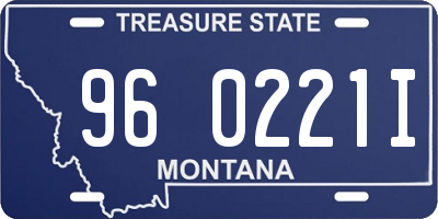 MT license plate 960221I