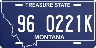 MT license plate 960221K