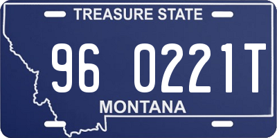 MT license plate 960221T