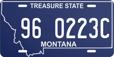 MT license plate 960223C