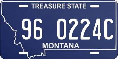 MT license plate 960224C