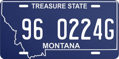 MT license plate 960224G