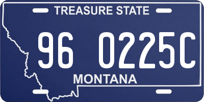 MT license plate 960225C