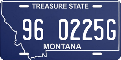 MT license plate 960225G