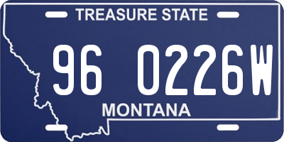 MT license plate 960226W