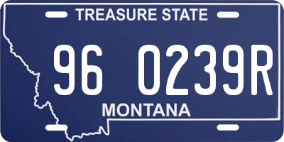MT license plate 960239R