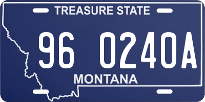 MT license plate 960240A