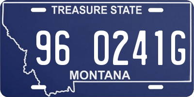 MT license plate 960241G