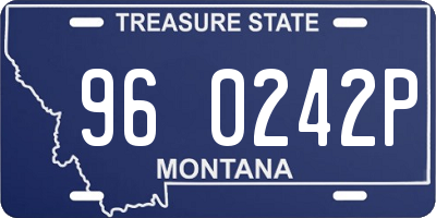 MT license plate 960242P