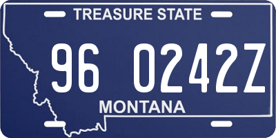 MT license plate 960242Z