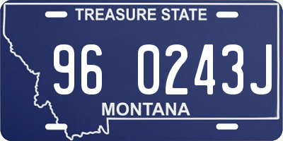 MT license plate 960243J