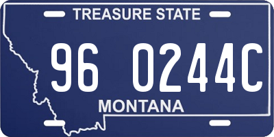 MT license plate 960244C