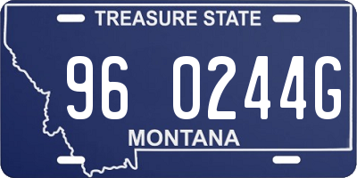 MT license plate 960244G