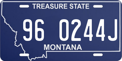 MT license plate 960244J