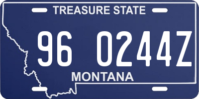 MT license plate 960244Z
