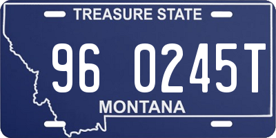 MT license plate 960245T
