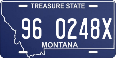MT license plate 960248X