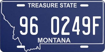 MT license plate 960249F