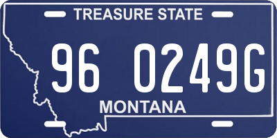 MT license plate 960249G