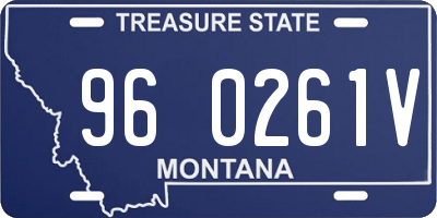 MT license plate 960261V