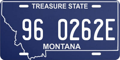 MT license plate 960262E