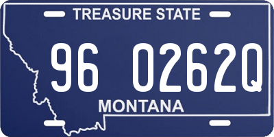 MT license plate 960262Q
