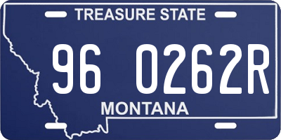 MT license plate 960262R
