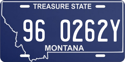 MT license plate 960262Y