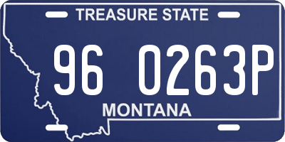 MT license plate 960263P