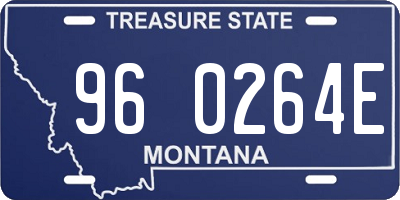 MT license plate 960264E
