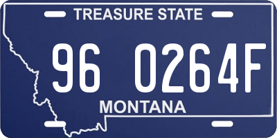 MT license plate 960264F