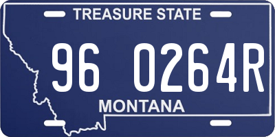 MT license plate 960264R