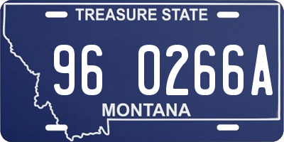 MT license plate 960266A
