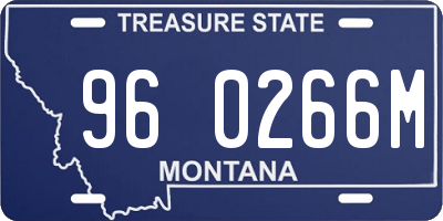 MT license plate 960266M