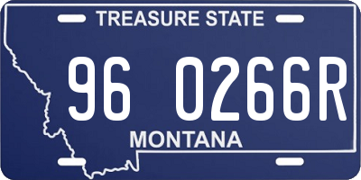 MT license plate 960266R