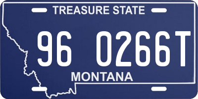 MT license plate 960266T