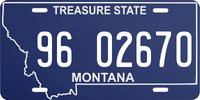 MT license plate 960267O