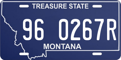 MT license plate 960267R