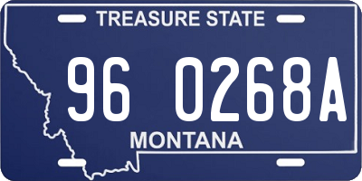 MT license plate 960268A