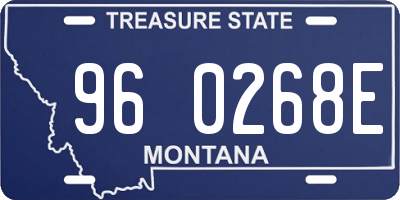 MT license plate 960268E