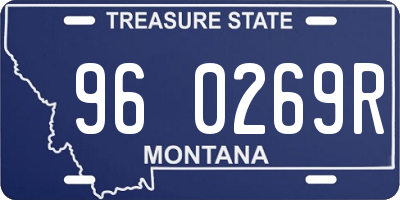 MT license plate 960269R