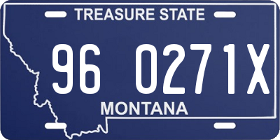 MT license plate 960271X
