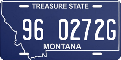MT license plate 960272G