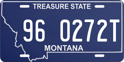 MT license plate 960272T