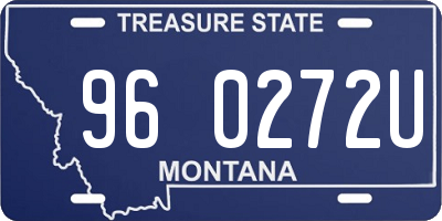 MT license plate 960272U