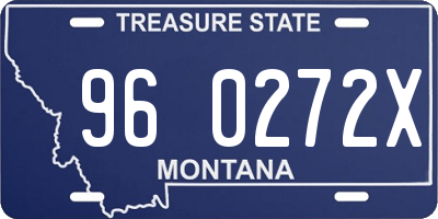 MT license plate 960272X