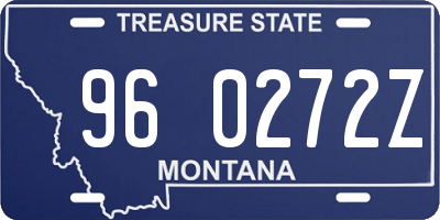 MT license plate 960272Z
